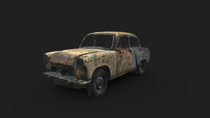 Old Soviet car – Moskvich 403 3D Model