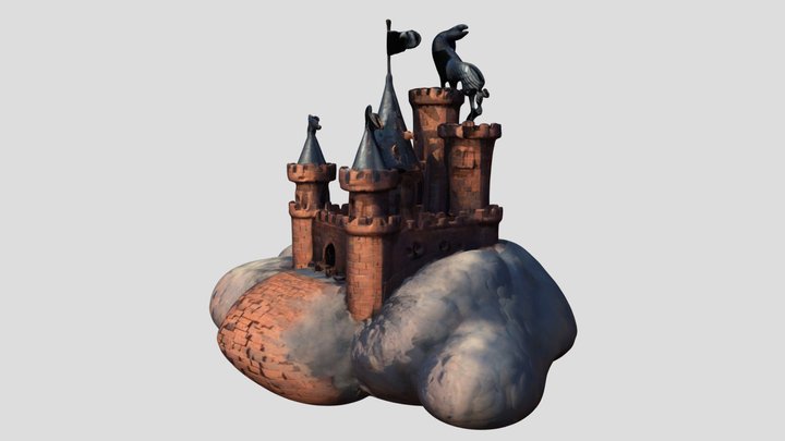 Castle in the Sky West – Modello 3D gratuito STL