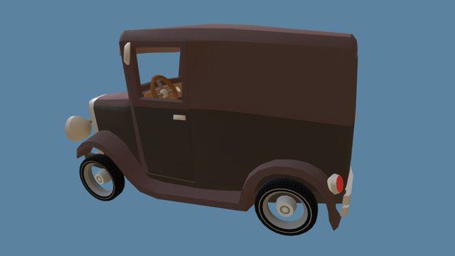 Van1930 Stylized Animated 3D Model