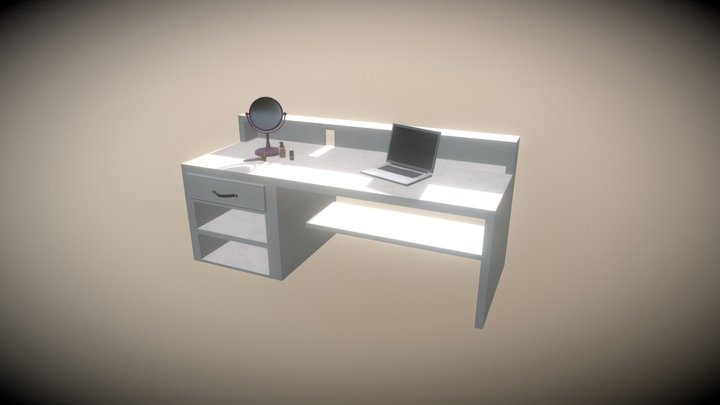 Desk, with extra assets - Final Major Project 3D Model