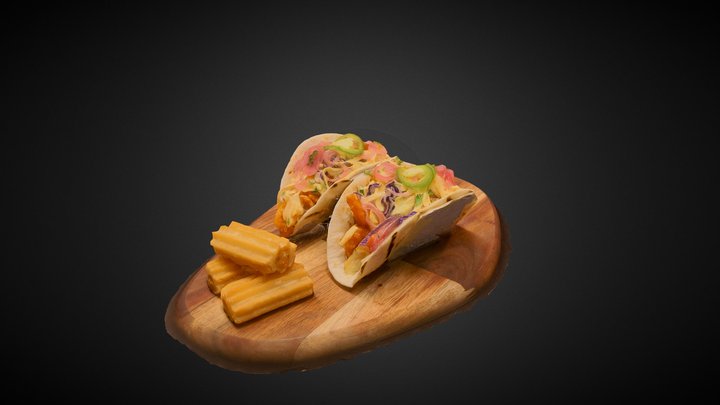 Shrimp Tacos - From Le Souk Hookah Lounge 3D Model
