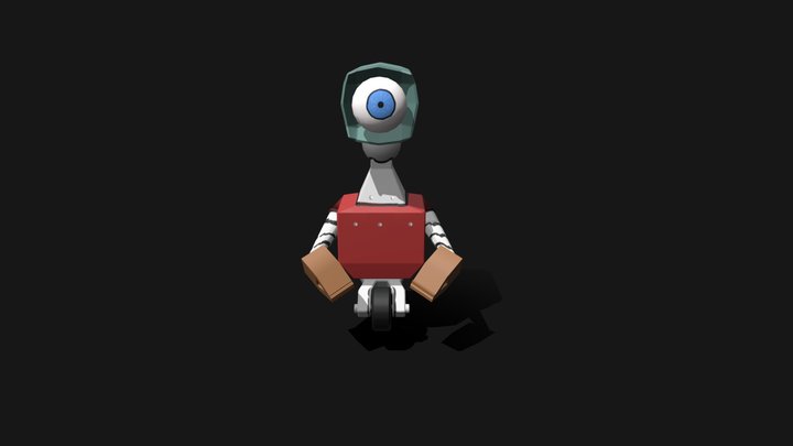Eye Bot Losing Eye 3D Model