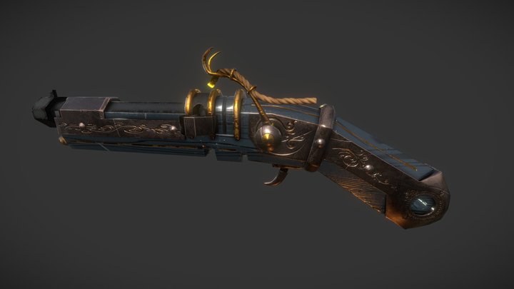 Merchant's Matchlock Pistol 3D Model