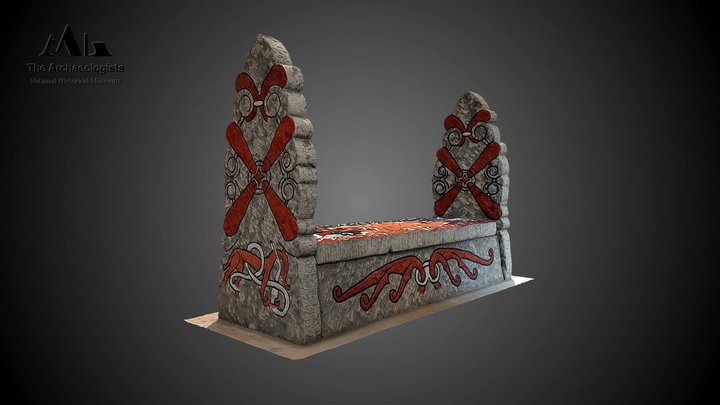 Reconstructed Stone Coffin Örberga Sweden 1000AD 3D Model