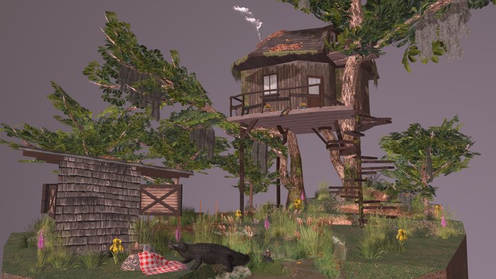 DAE Diorama - Forest Loner 3D Model