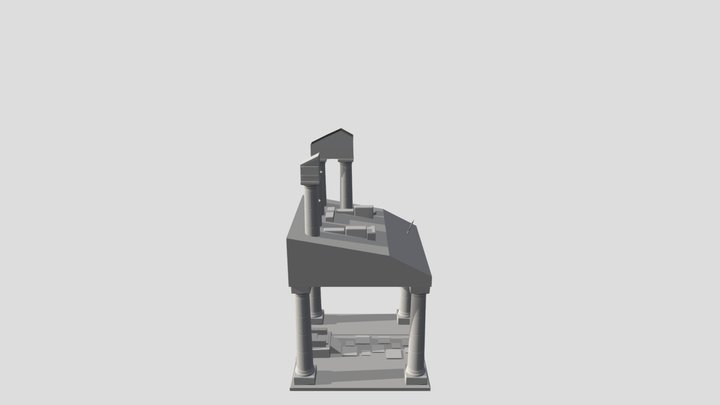 Cubic World Greek Ruins 3D Model