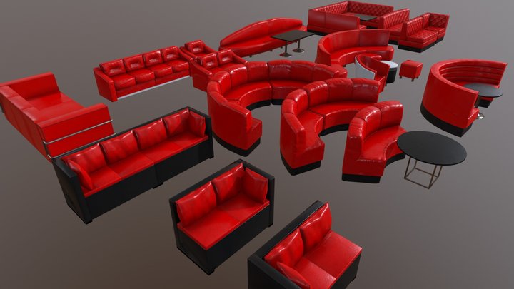 Modern furniture 3D Model