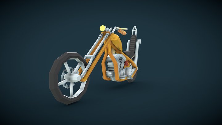 Chopper Motorbike 3D Model