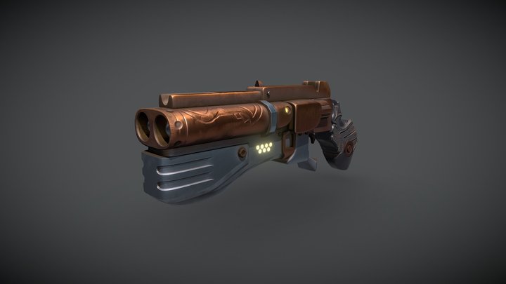 Double-Barrel 3D Model