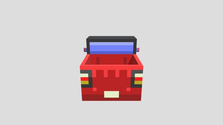 Low Poly Truck 3D Model