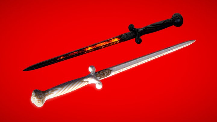 Medieval dagger 3D Model