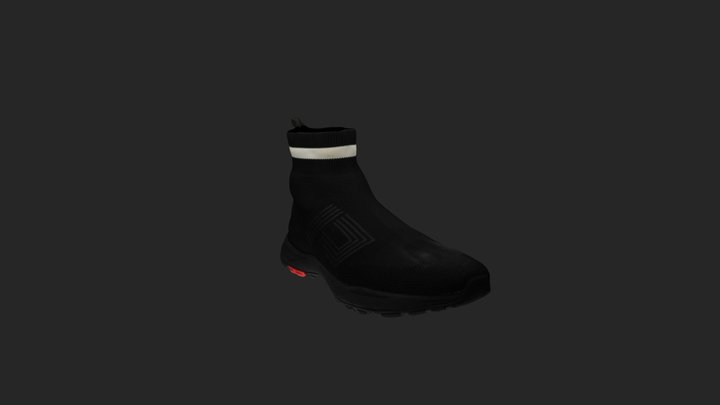 Rukka shoe black and white 3D Model