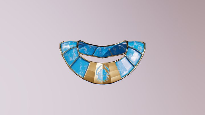 Egyptian Golden Neckguard 3D Model