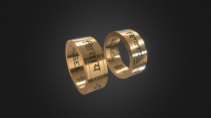 Ring / Mantra OM / GGJewellery 3D Model