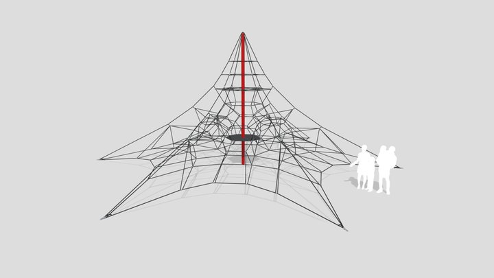 Net Effects - Large Hex Pyramid Net 3D Model