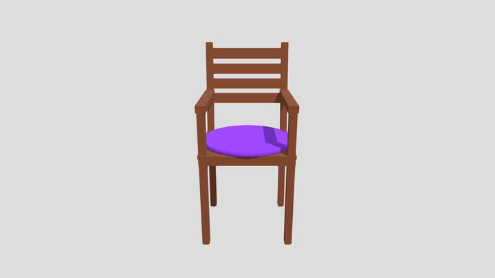 Chair with pillow 3D Model