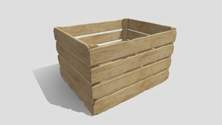 Wooden Crate 3D Model