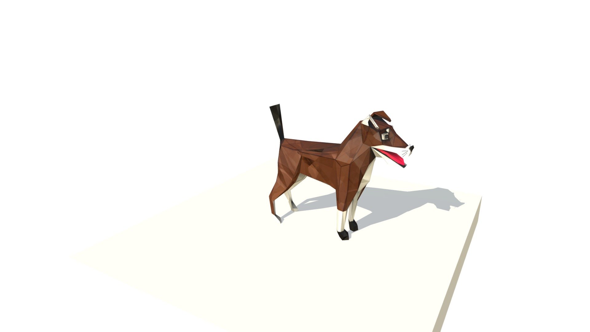 Low poly animated Dog