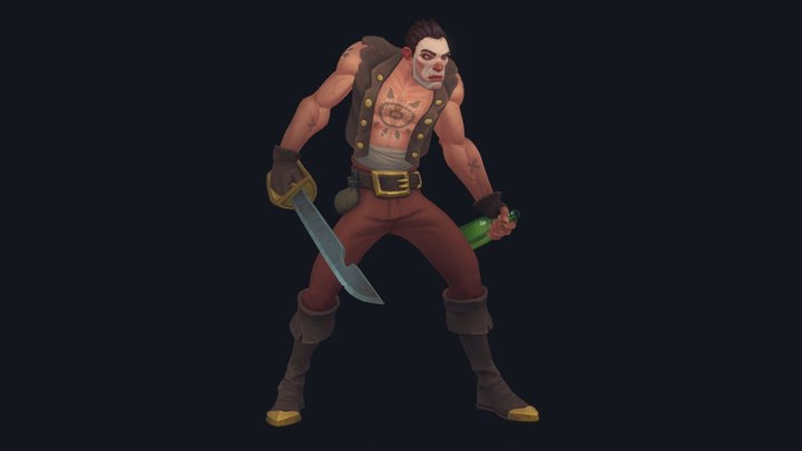 Drunken Swashbuckler 3D Model