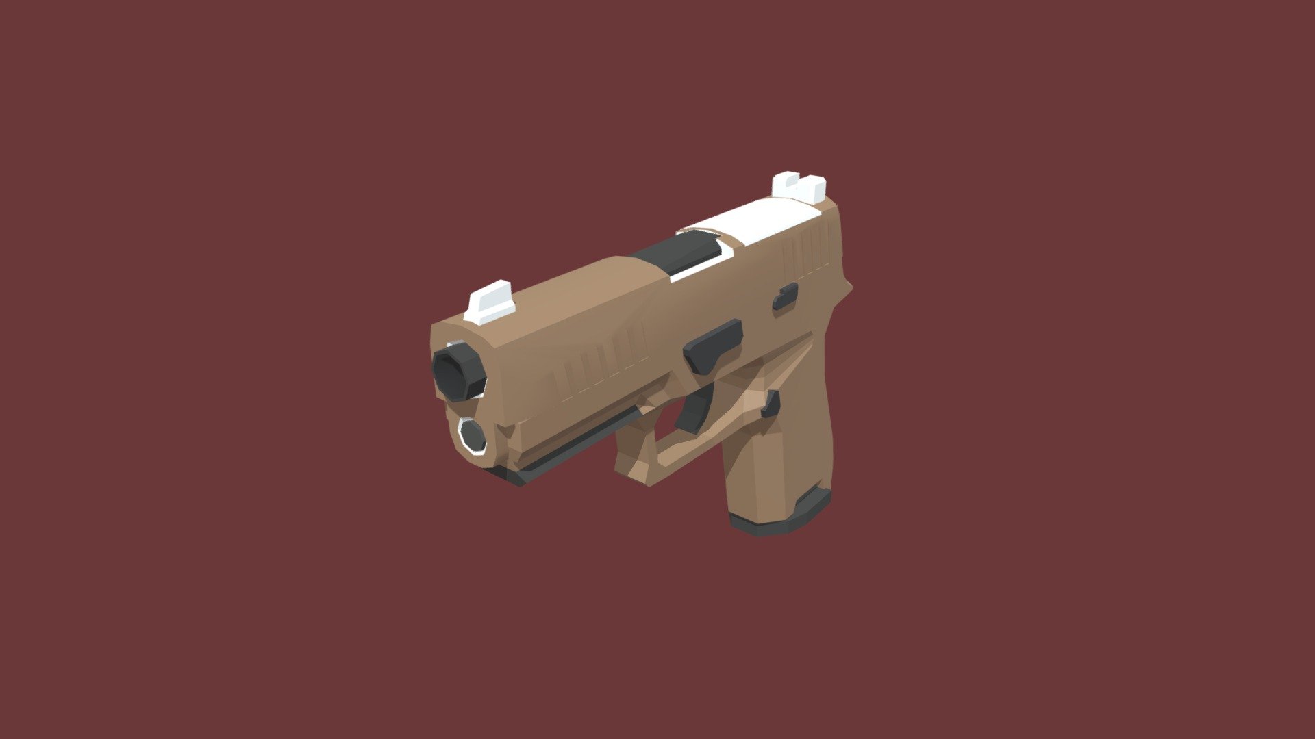 Low Poly P320 RXP - 3D model by LowPolyCount (@EndangeredOXX) [51d9dad ...