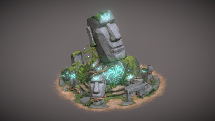 Moai head 3D Model