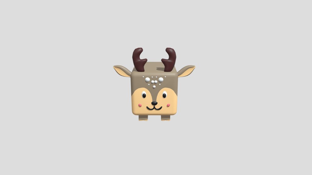 Deer Brown Cube