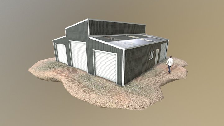 Skillion Barn 3D Model