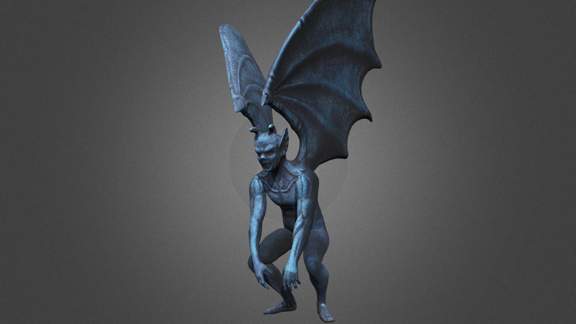 Statue of Gargoyle 2 Buy Royalty Free 3D model by digikstudio