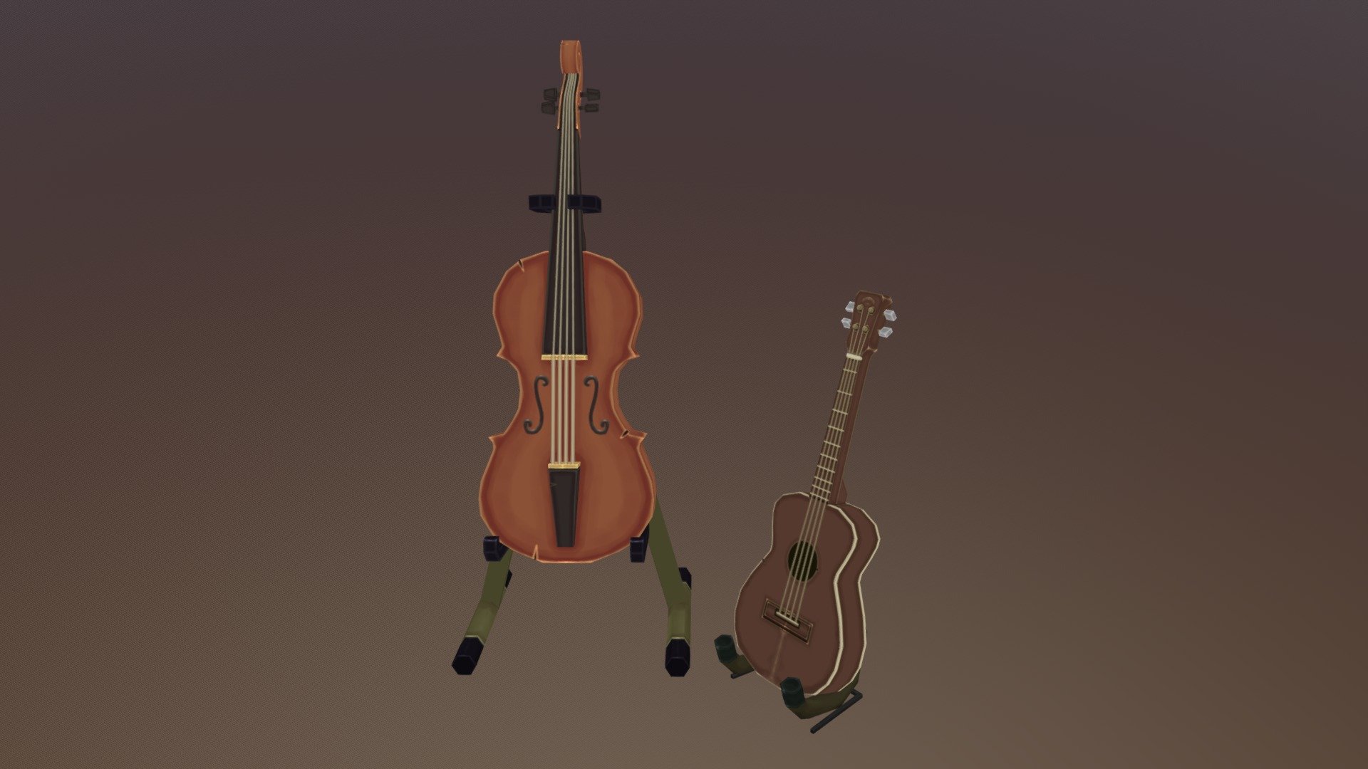 Cello and Ukulele 3D model by Thiago Allan (solsoleil) [51dda8f
