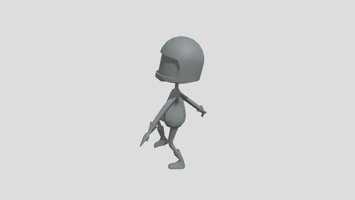 Astronaut Walkcycle 3D Model