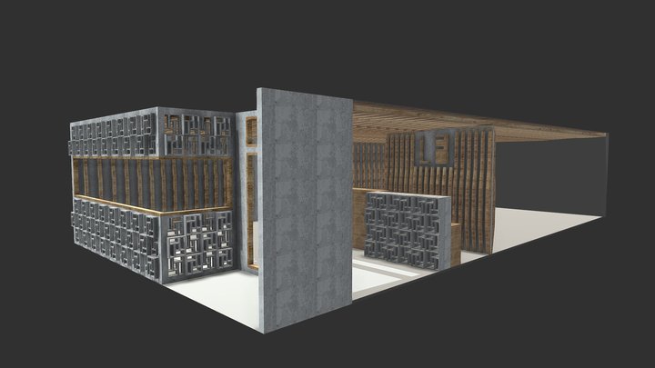 Front & Back Desk + Plafón + Fachada Atelier. 3D Model
