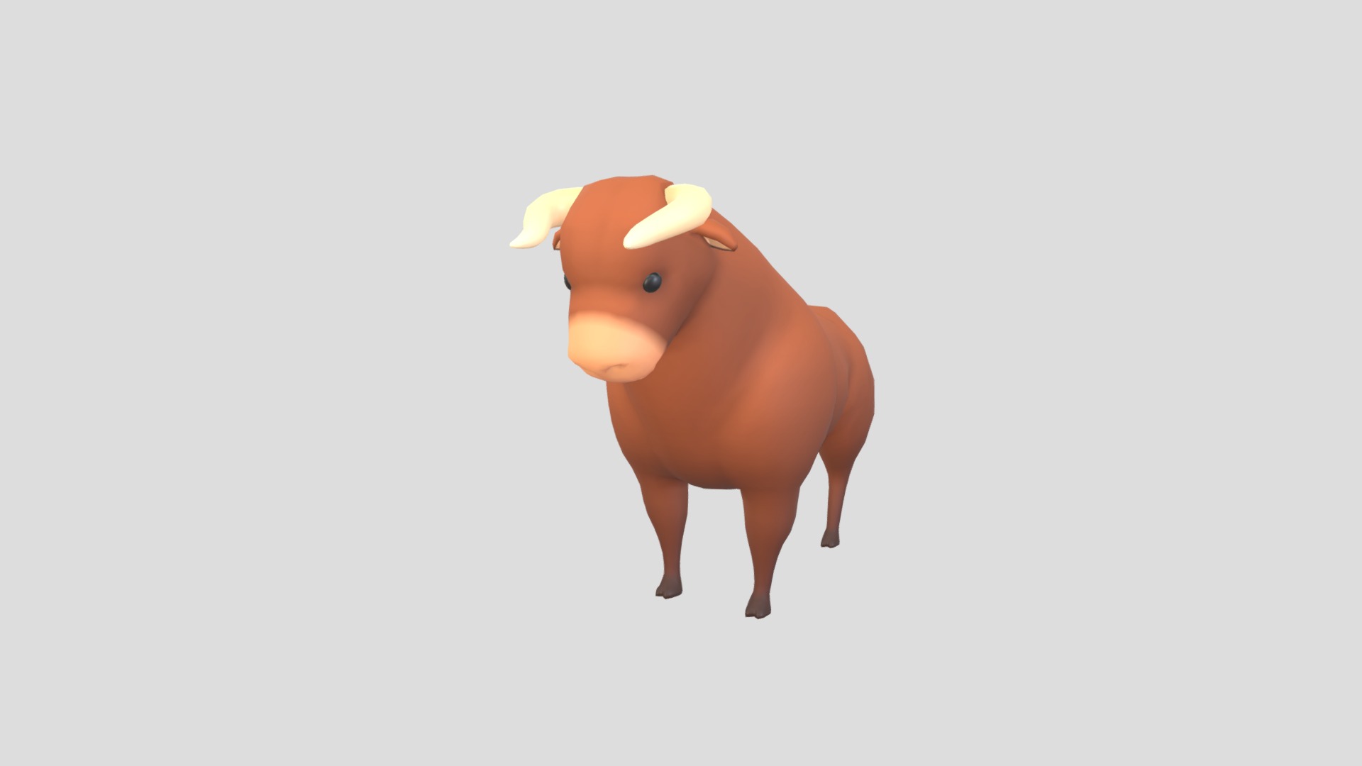 3D model Bull - This is a 3D model of the Bull. The 3D model is about a small pink pig.