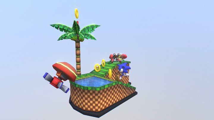 Sonic Scene || Videogame FanArt 3D Model