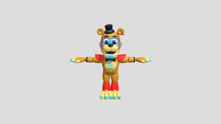 Adventure Glamrock Freddy 3D Model