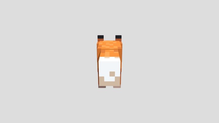 fox Minecraft 3D Model