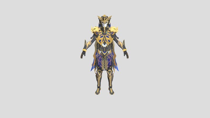 Pubg Pharoah animated Walk With Rifle Animation 3D Model