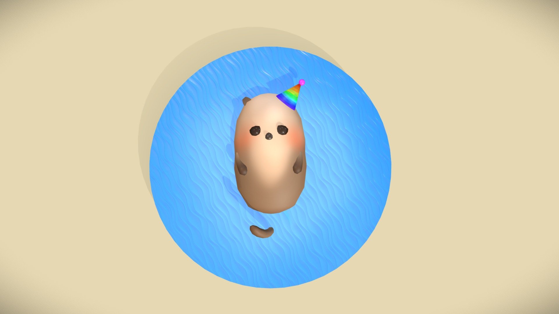 Rosa In The Pool (with a Party Hat on :3)