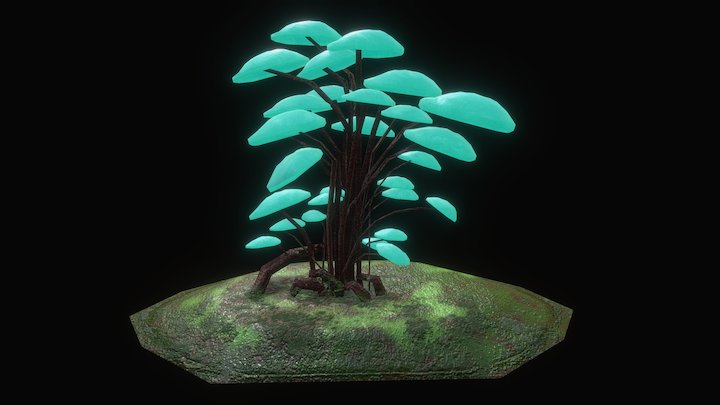 PERSONAL - INSPIRED - PBR - BIG MUSHROOM TREE 3D Model