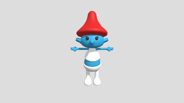 Mushroom Smurf Idle 3D Model