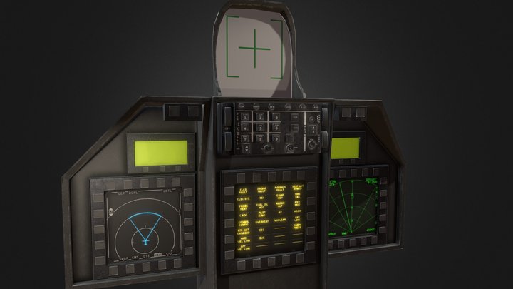 cockpit with buttons 3D Model