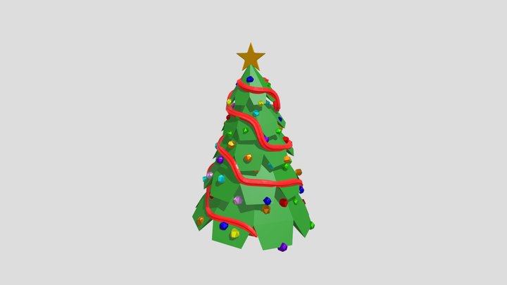 Low Poly Christmas Tree – Modello 3D gratuito STL