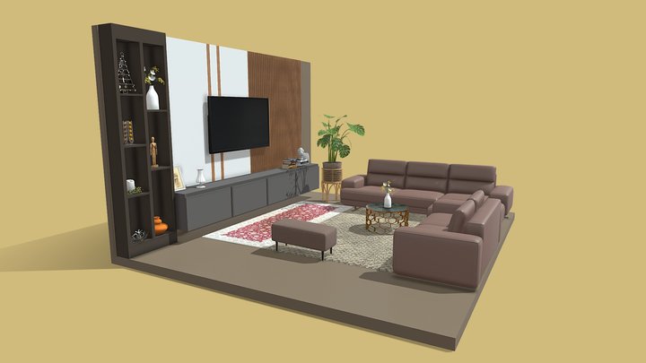 Living Room Set 1 3D Model