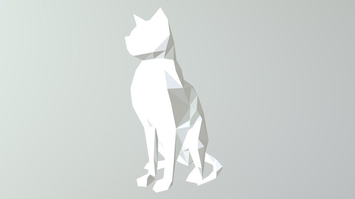 Low Poly Cat 3D Model