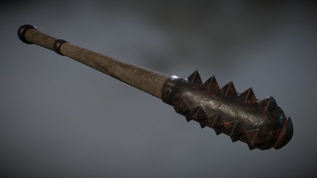 Old rusted mace 3D Model