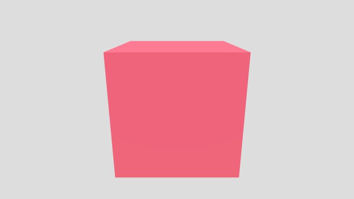 Pink Cube 3D Model