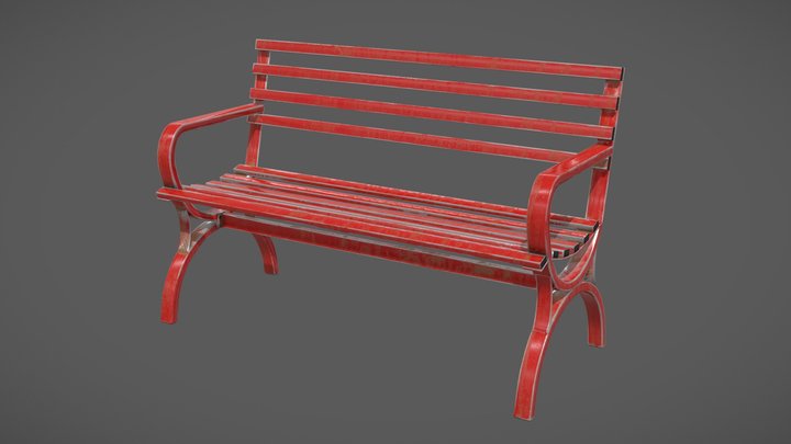 Old Bench 3D Model