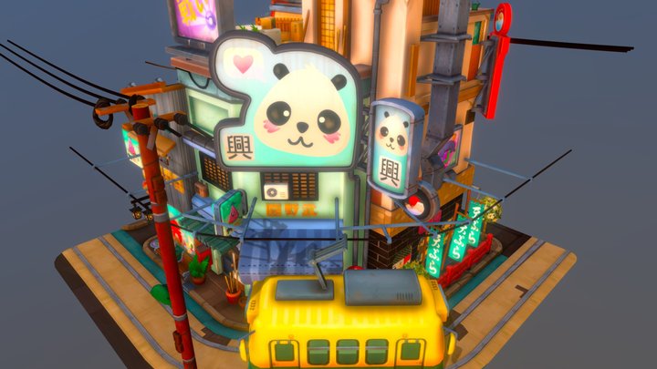 Sketchfab 3D Editor Challenge: Littlest Tokyo 3D Model