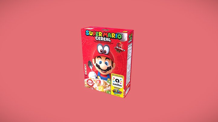 Super Mario Cereal 3D Model