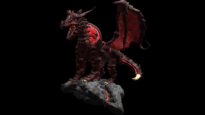 Dragon fire lava 3D Model