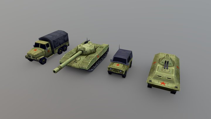 Stratеgу gаmе vеhiсlеs 3D Model